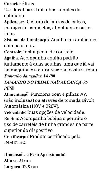 Máquina de Costura Portátil. - Foto 5