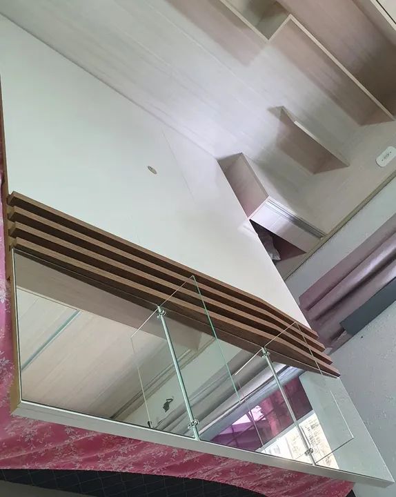 Painel para TV de MDF com espelho - Foto 2