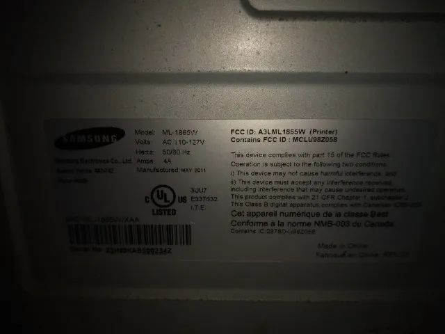 Impressora Laser Samsung Ml 1865w 110 v - Foto 2