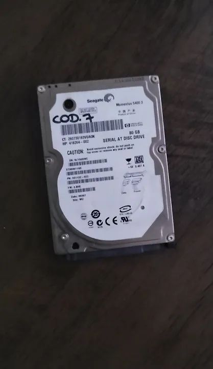 HD Seagate Momentus 5400.3 80GB SATA