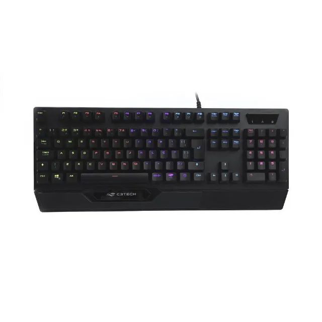 Teclado Gamer Mecânico KGM-1200BK Led RGB C3Tech - WZetta