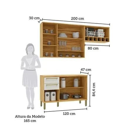 Cozinha Napoli Prime 100% MDF, 3 Peças  - Foto 3