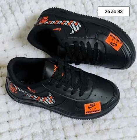 Tênis Infantil Preto airforce a pronta entrega