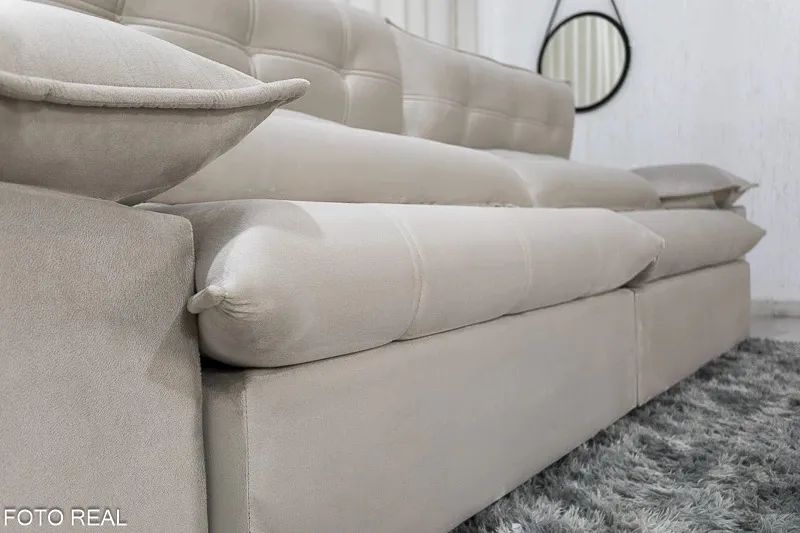 Sofá Retrátil Reclinável 2.90m Soft Molas Ensacadas rf75 - Foto 3