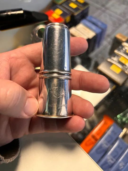 Boquiha Selmer Paris Sax Tenor completa S80 prata  - Foto 4