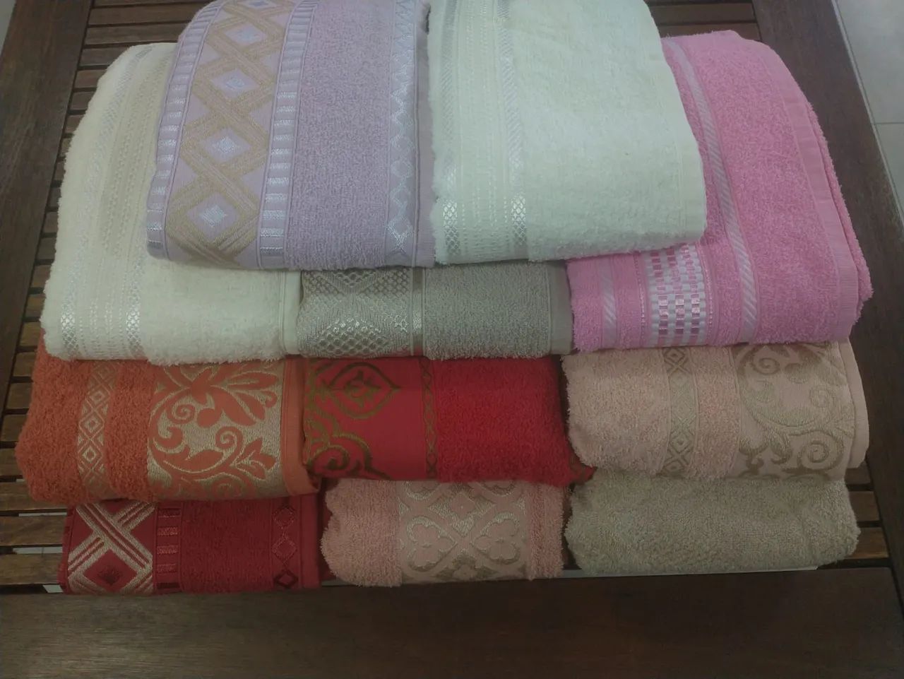 Toalhas disponíveis de todos os tamanhos