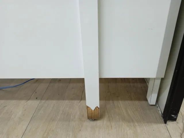 Mesa de Escritório em L em MDF Branco 70 cm x 160 cm x 160 cm - Foto 4