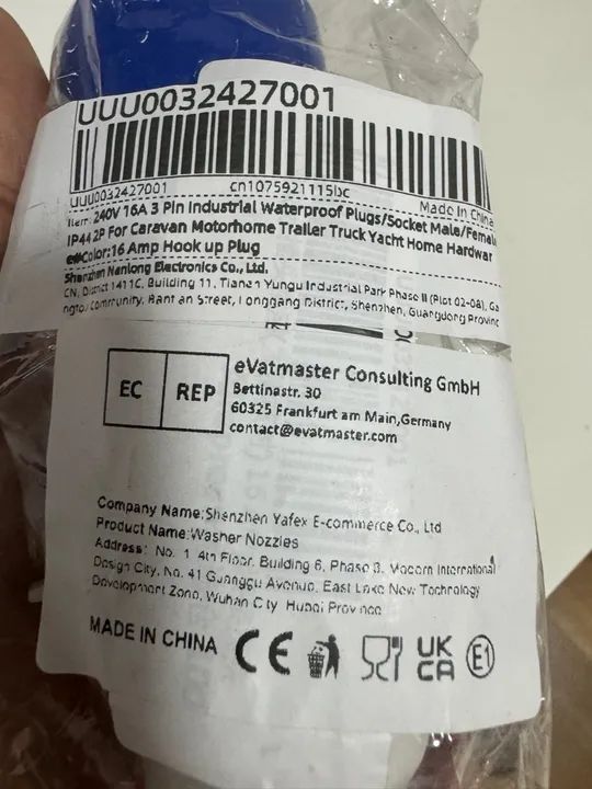 Par de conectores industrial de 16 amperes macho e fêmea novo 110/220 250 watts - Foto 6