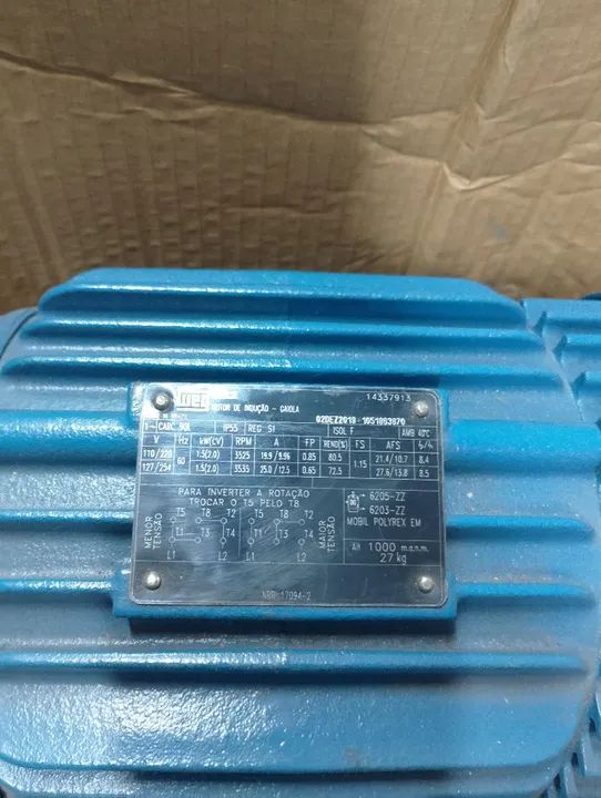 Motor Weg 2 HP Alta Rotação blindado (monofásico) - Foto 3