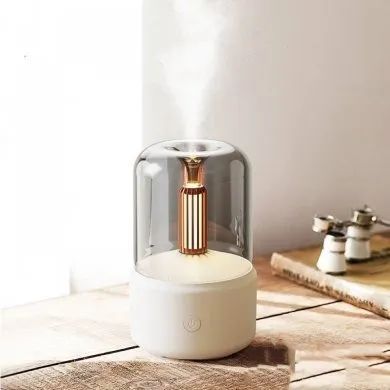 Difusor aromático ultrassonico e umidificador luz de vela 120 ml kapbom ka-1620 - Foto 4