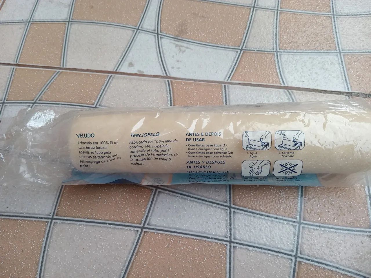 Rolo altas 23 cm veludo  - Foto 2