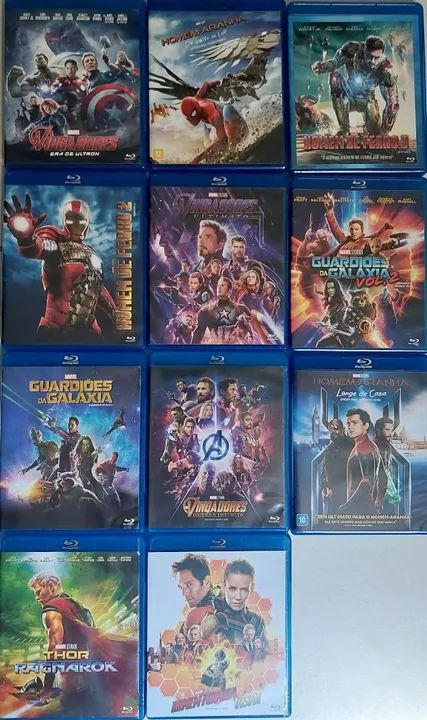 Coleção Completa de Filmes Marvel - Blu-Ray originais Fase 1, 2 e 3 - Foto 2
