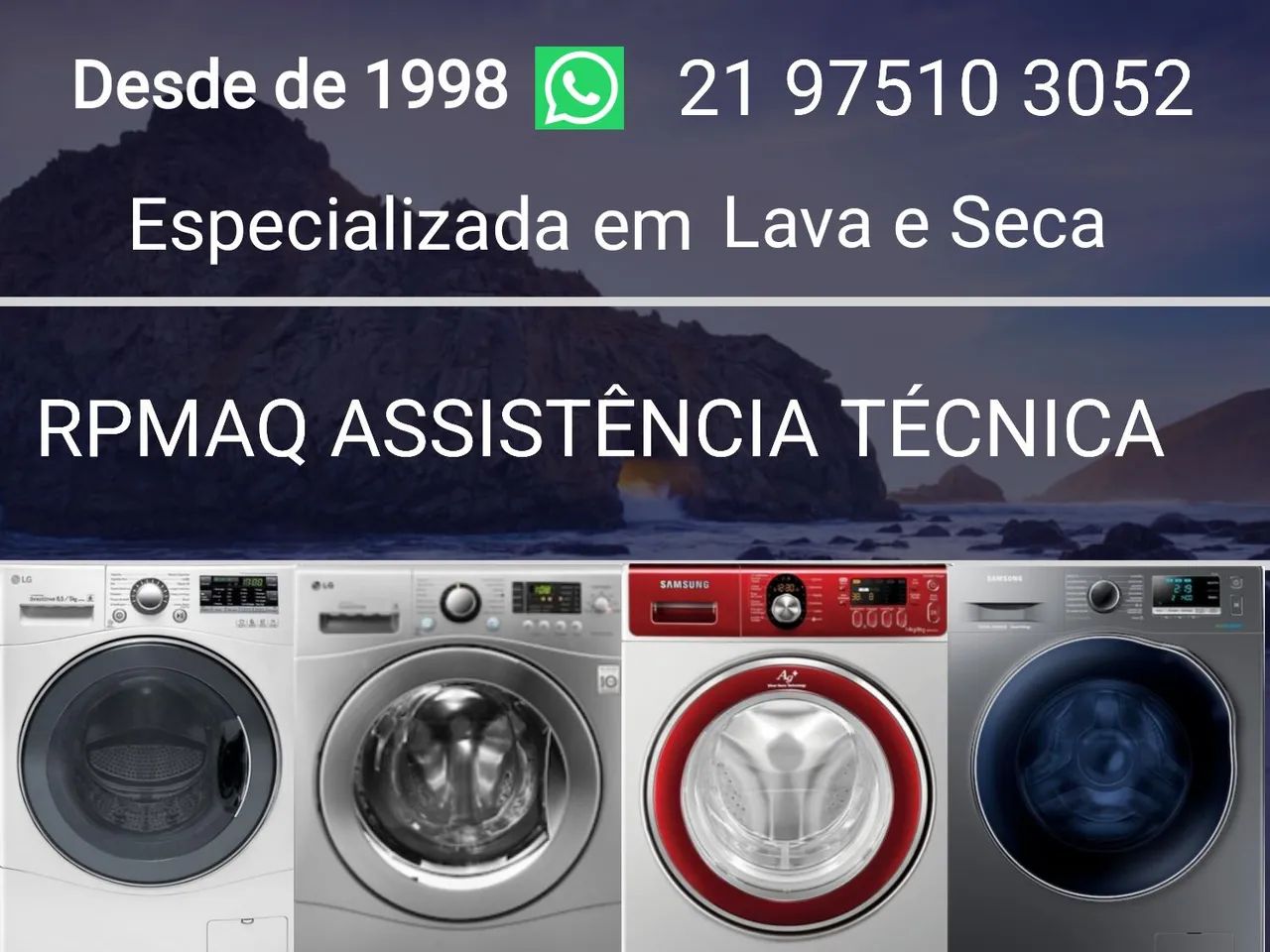Assistência técnica especializada em máquinas lava e seca visitas  grátis !!!!