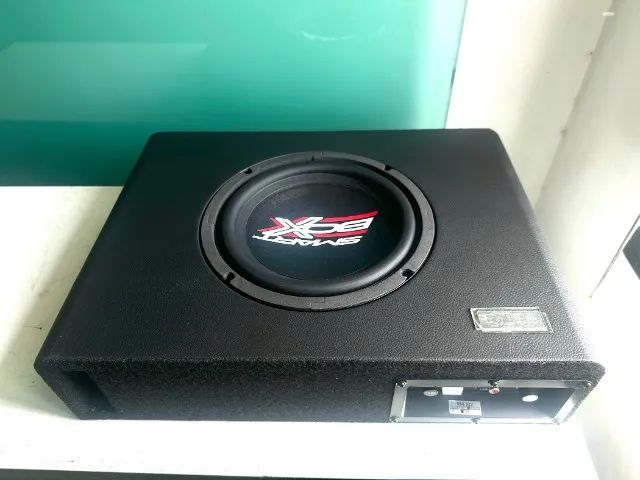 Subwoofer Slim Boog smart box caixa ativa já amplificada 200rms completa Sub dutado - Novo