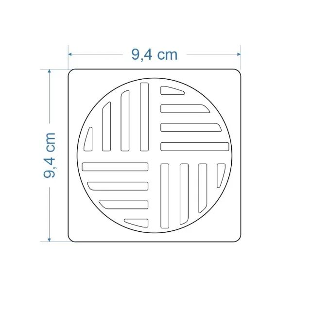 Ralo Automatico Inteligente 10 cm Quadrado ABS Cromado Veda Cheiro - Foto 5
