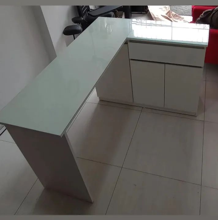 Mesa em L Branca ( frete grátis) - Foto 2