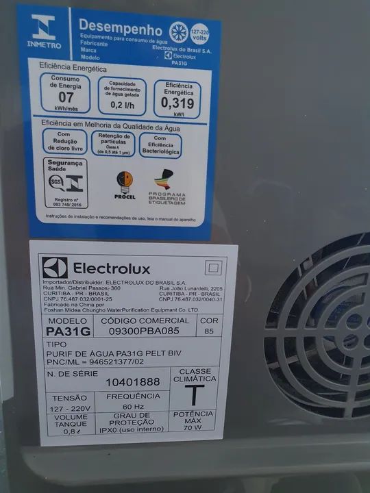 Bebedouro / Purificador de água eletrolux - Foto 3