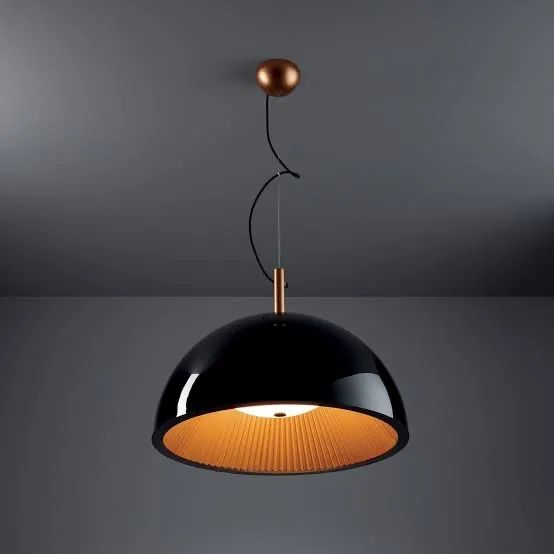 Luminária pendente cúpula preta  - Foto 3