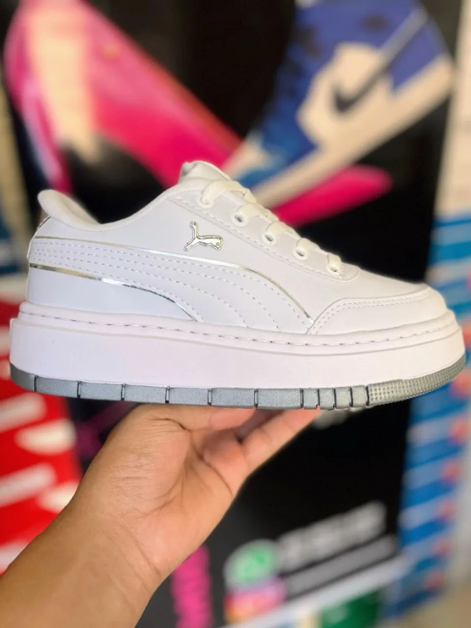 Tênis Puma Branco Plataforma - Foto 5