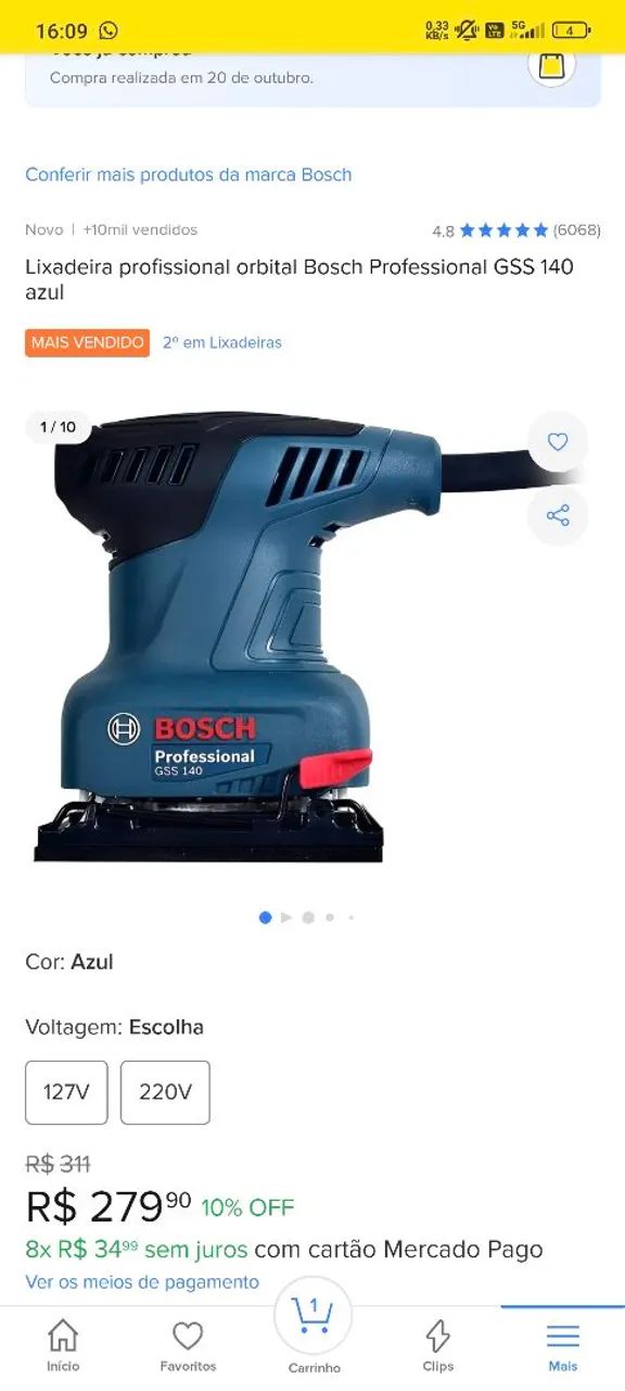 Lixadeira orbital BOSH64363477040129121