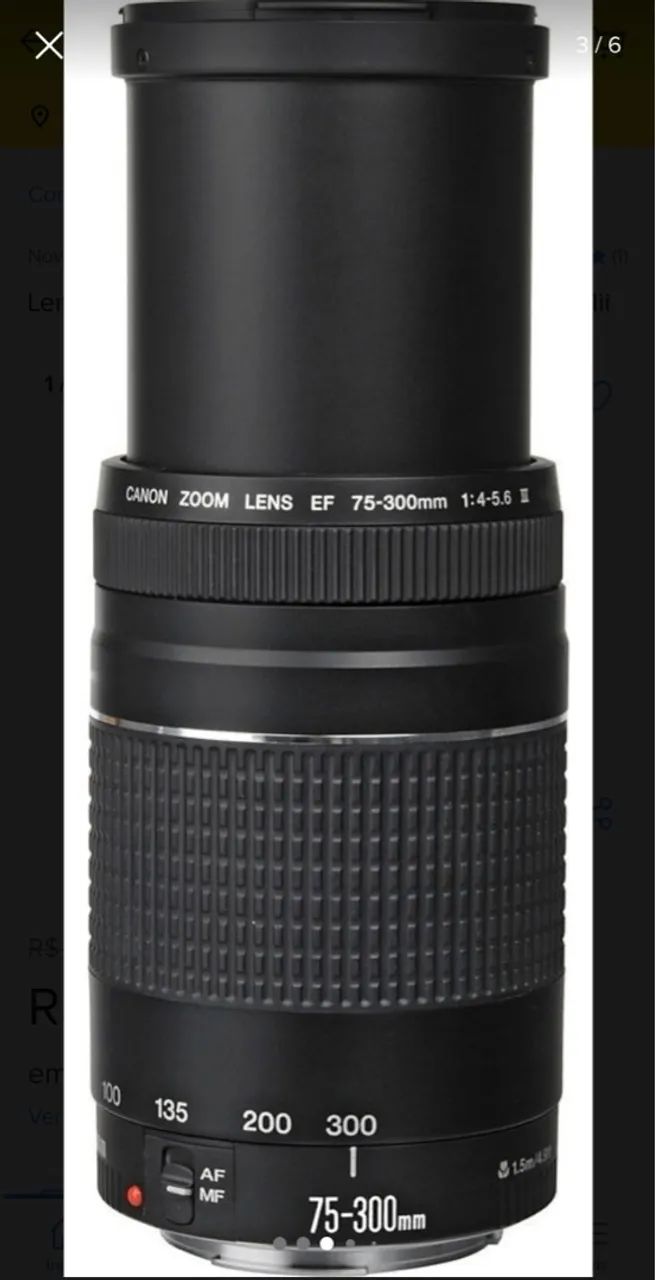 Lente teleobjetiva Canon Ef 75-300 Mm F/4-5,6 Iii - Foto 3
