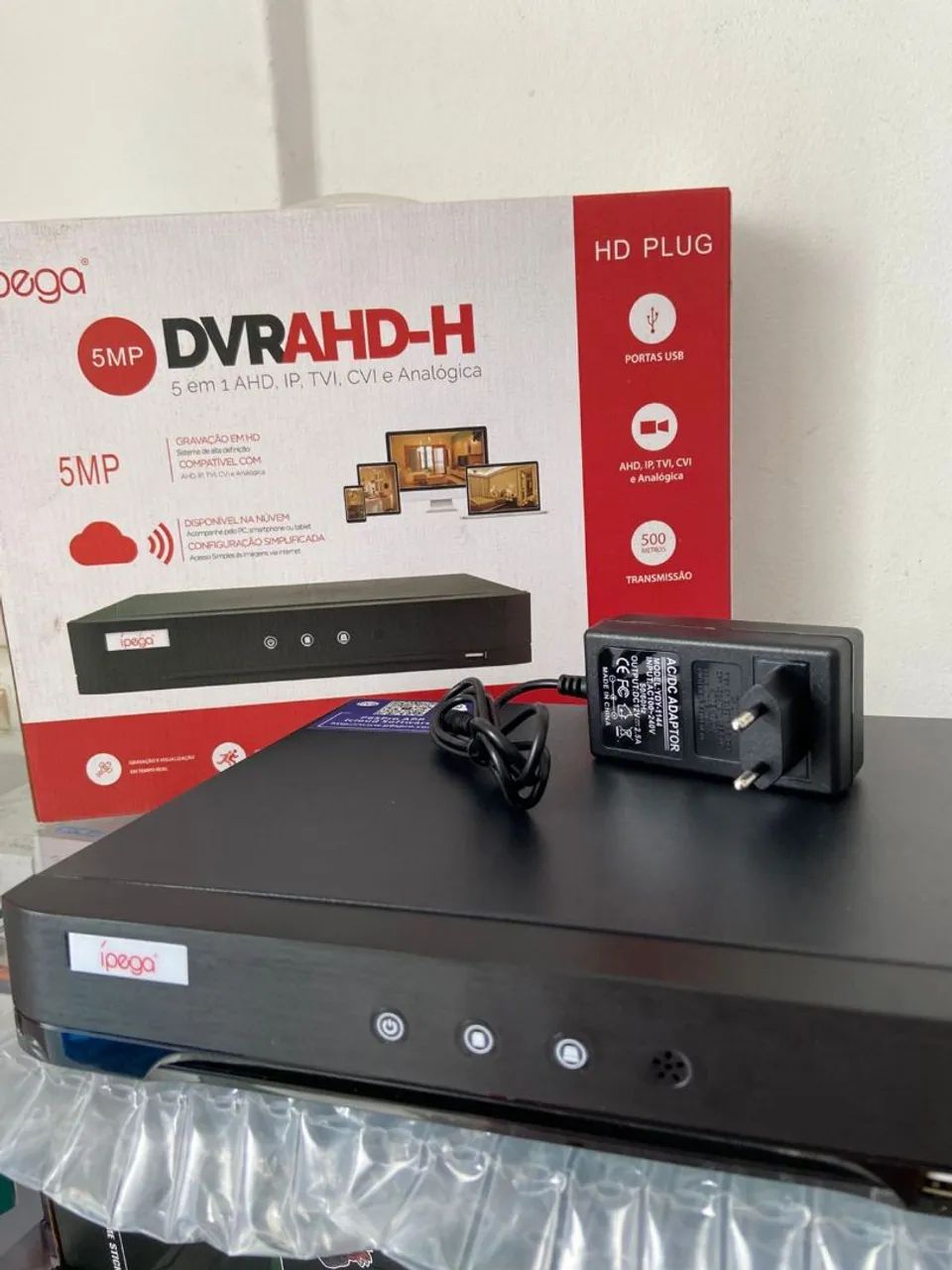 DVRAHS-H IPEGA 5em 1 AHD ,IP,TVI,CVI E ANALÓGICA