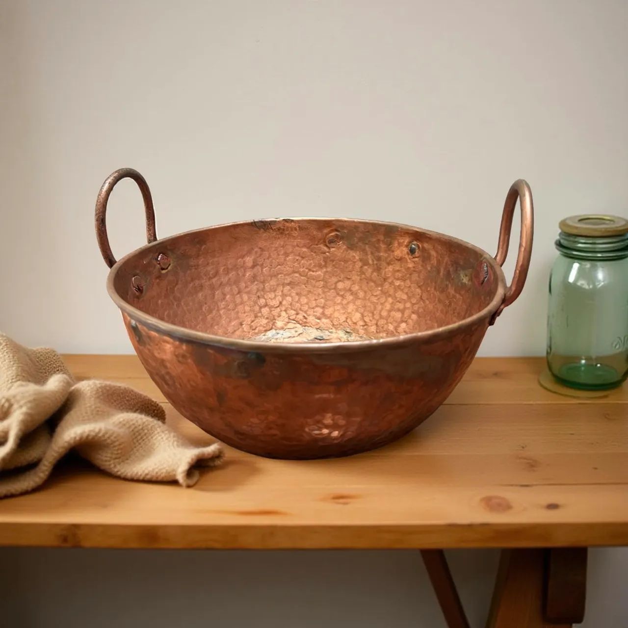 Tacho de cobre Antigo e Martelado