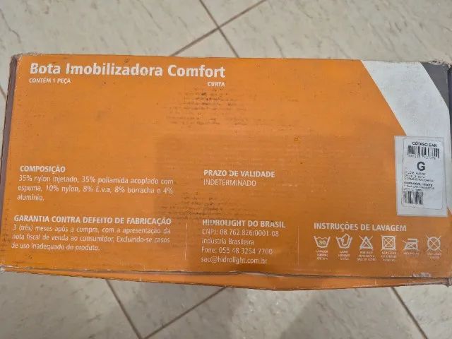 Bota imobilizadora Comfort curta Hidrolight tamanho G - Foto 3