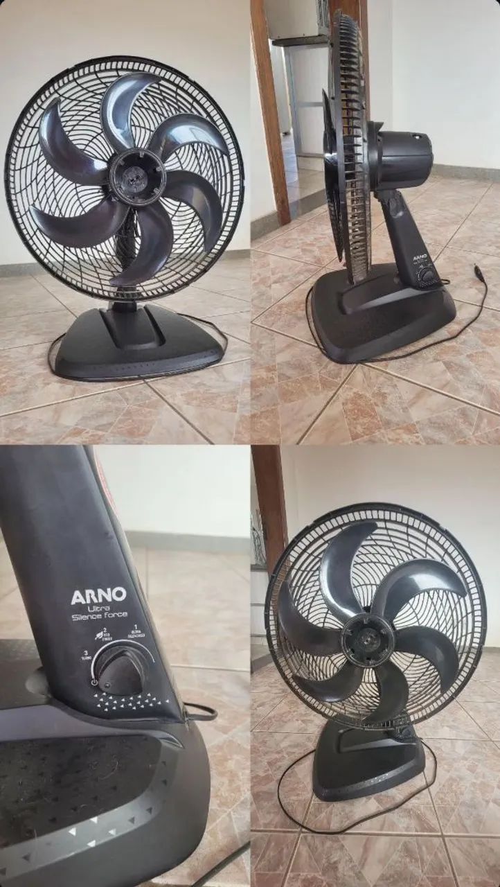 Ventilador de Mesa Arno 6 Pás - Preto - Foto 3