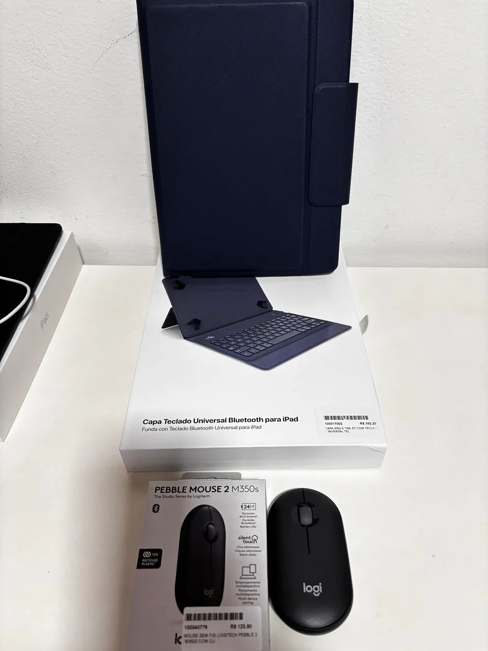 Vendo capa para iPad + mouse sem fio 64307583551235120