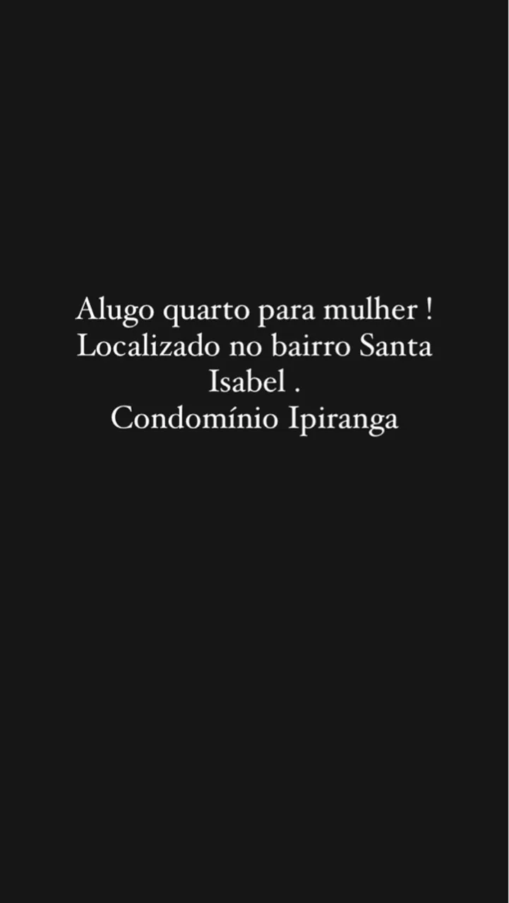 Alugo quarto para mulher !