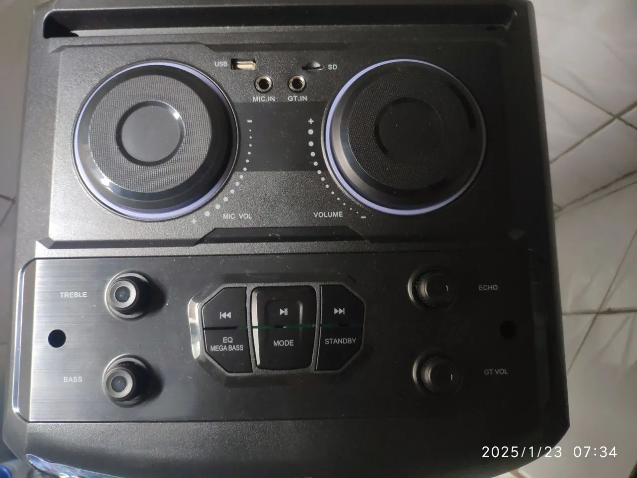 Caixa de Som Pulse Torre Double 12" SP500 - 2200W RMS Bluetooth LED - Foto 5