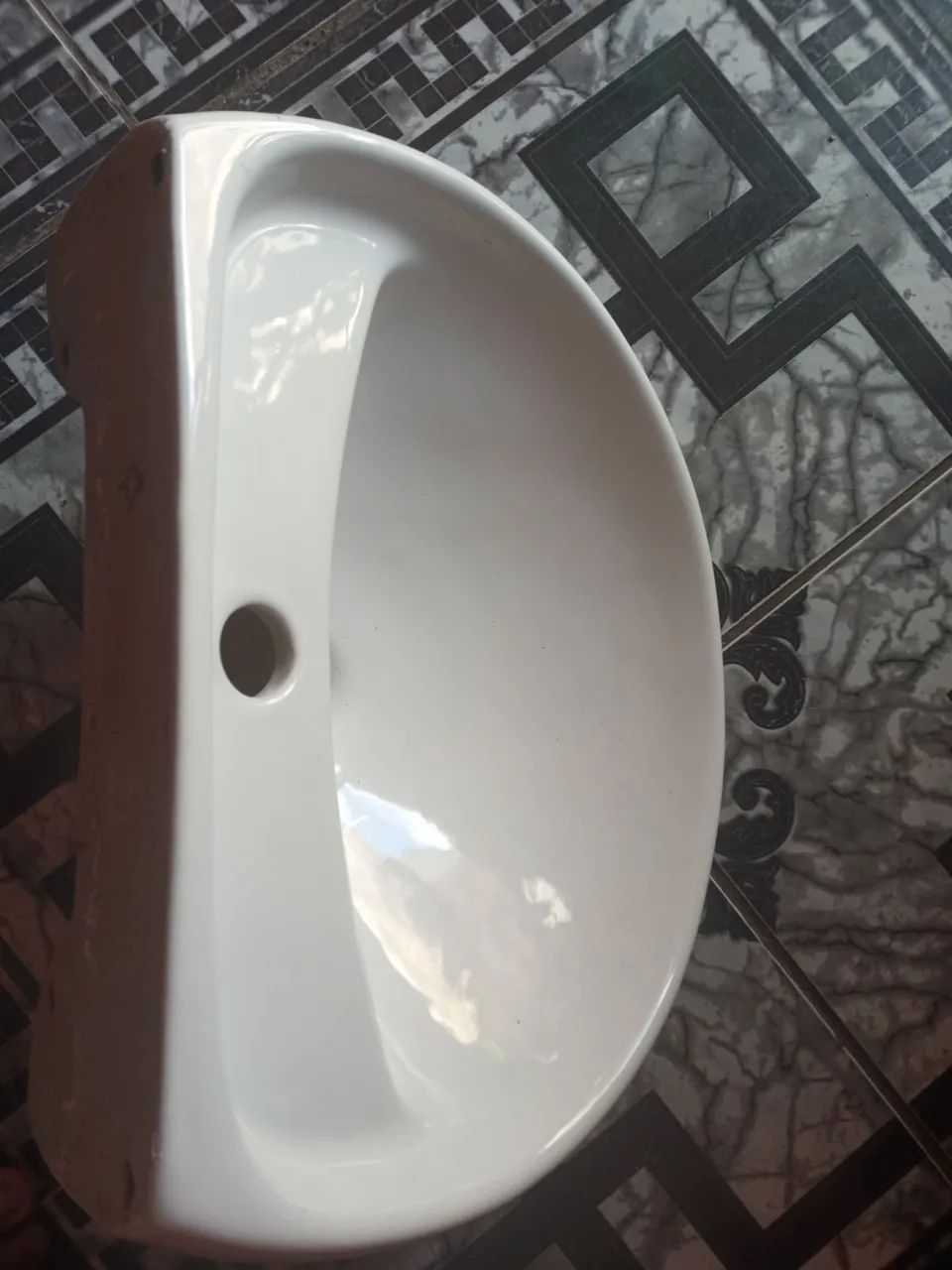 Pia Cuba de cerâmica para banheiro - Foto 3