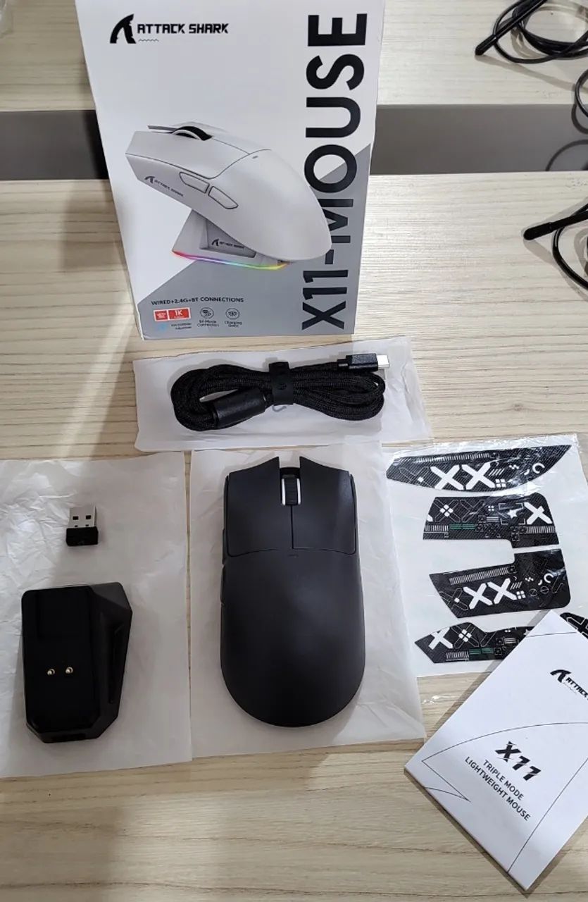 Mouse Attack Shark X11 Tri-Mode 1000hz - NOVO - Foto 6