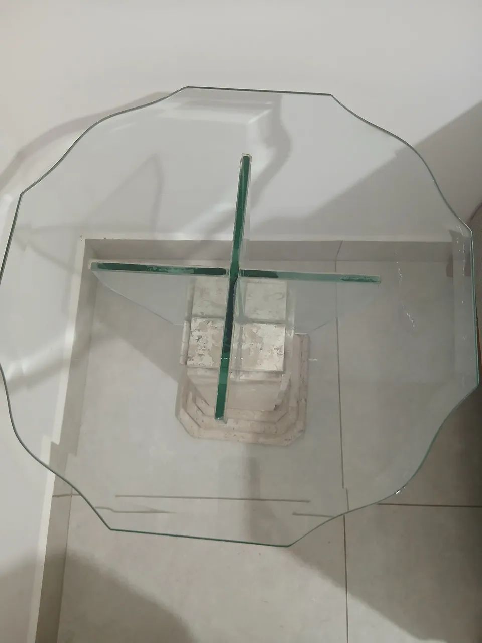 Mesa de centro em vidro e mármore - Foto 2