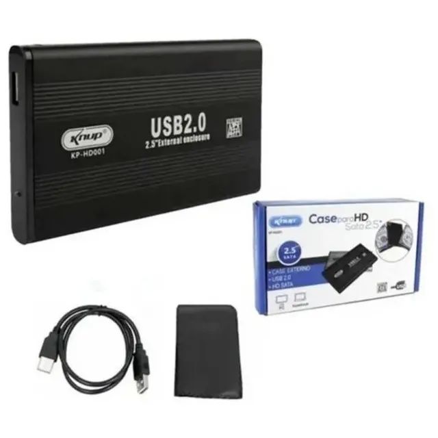 Case Para Hd Externo Sata 2,5 Usb 2.0 Metal Slim  - Foto 4