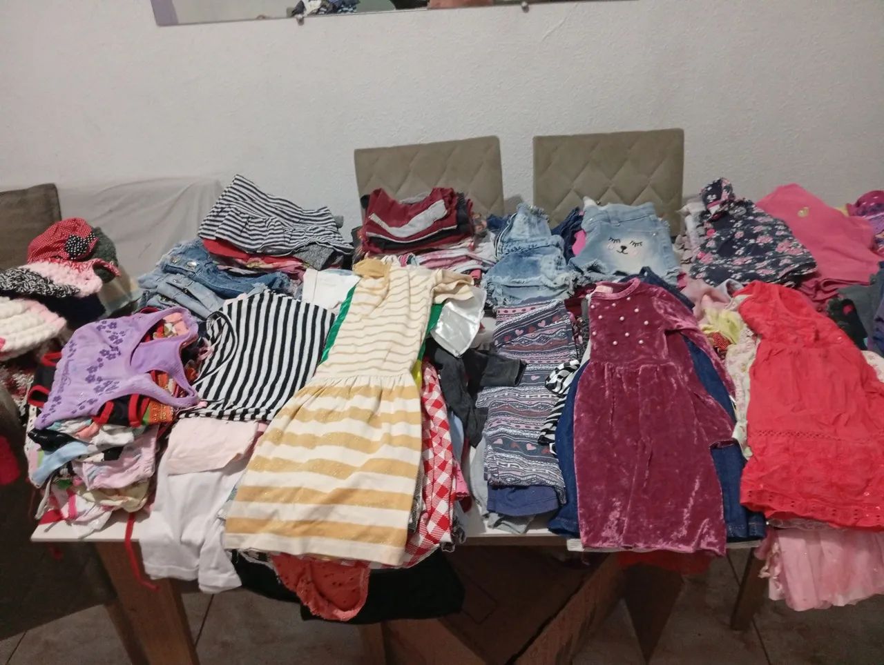 Roupas de criança feminina 250 peças  - Foto 4