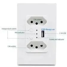 Tomada Inteligente WiFi USB Smart Home Automação Compatível com Google Home Alexa - Foto 2