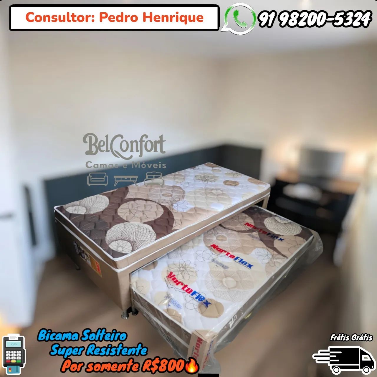 Bicama Solteiro Super Resistente - R$800