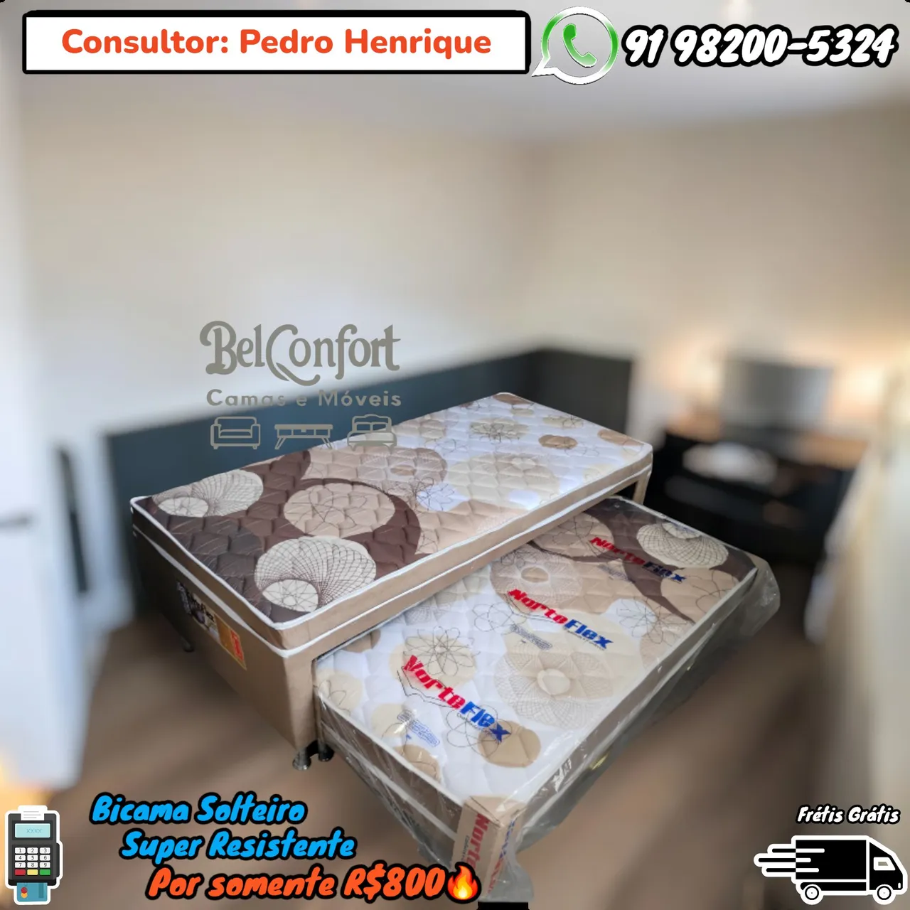 Bicama Solteiro Super Resistente - R$800