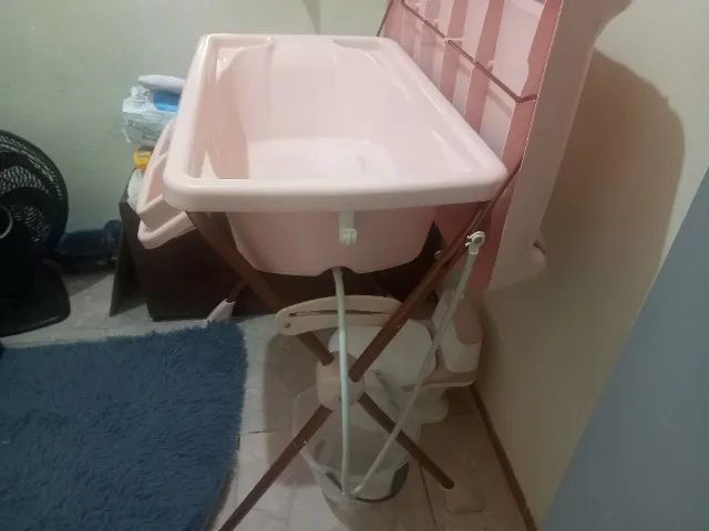 Banheira e trocador rosa de criança  - Foto 5