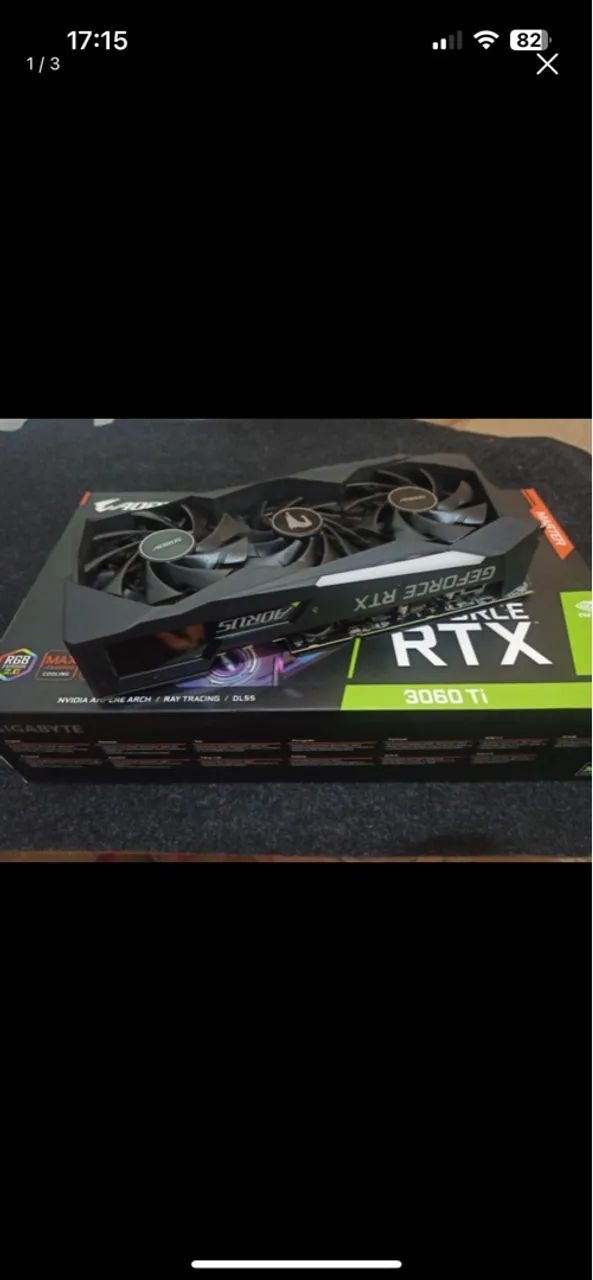 Placa de Vídeo Gigabyte RTX 3060 Ti Aorus Master