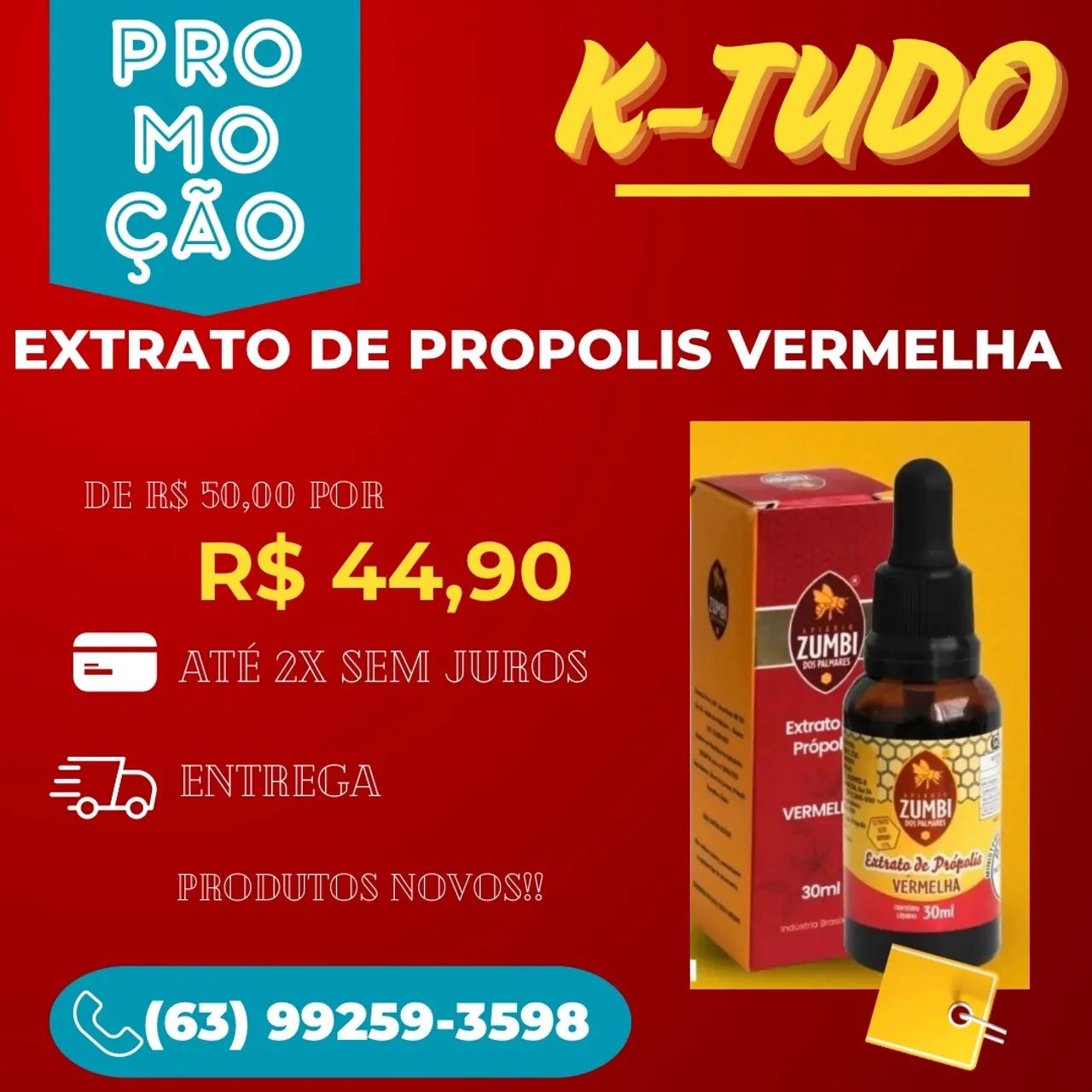 Extrato de propolis vermelha 