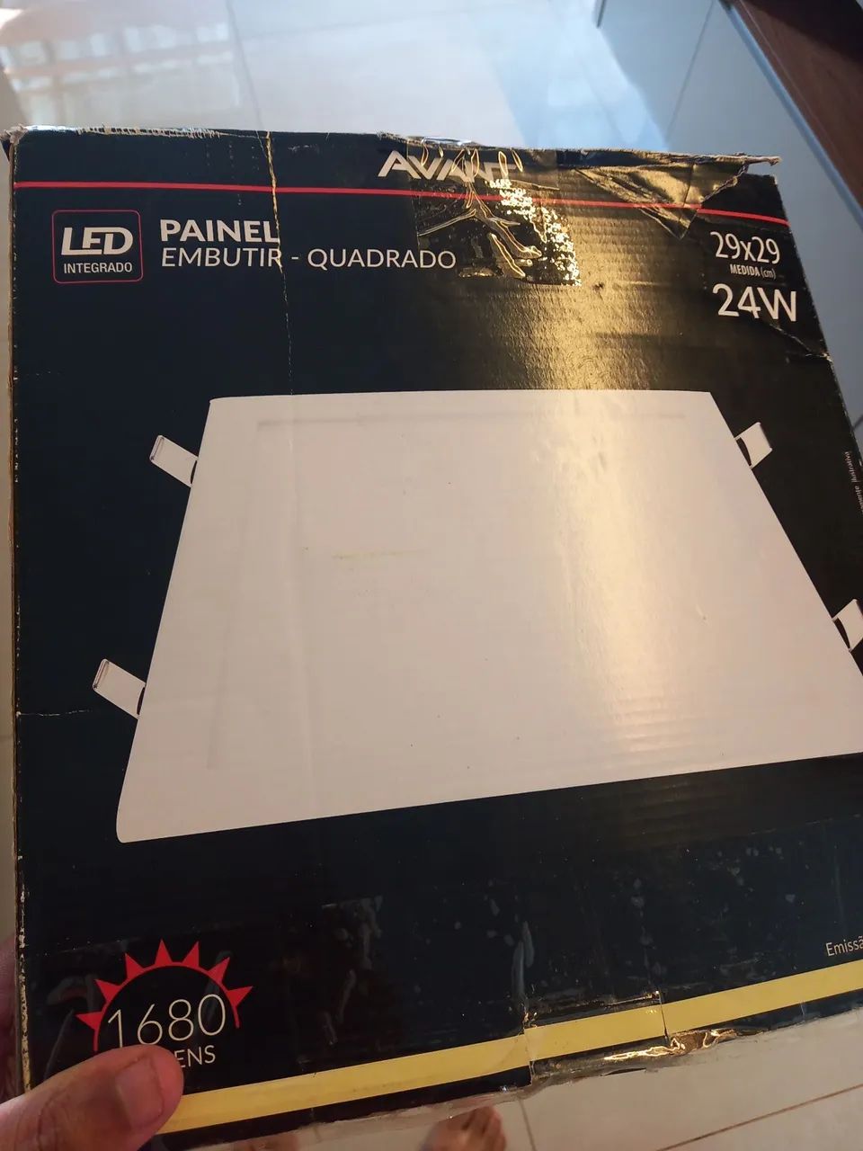 6 painéis Led Embutir Branco Frio