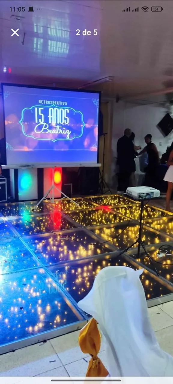 Tela de Projeção para Eventos - 15 Anos Beatriz