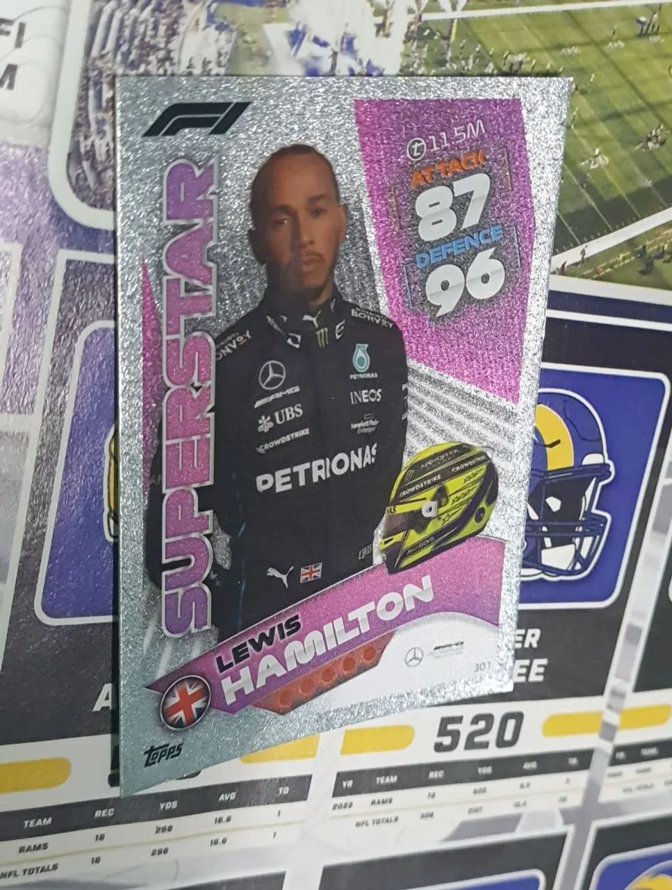 Card Hamilton Prata Topps Superstars  - Foto 4