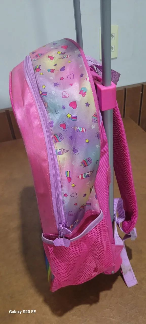 Mochila de Rodinhas Infantil Unicórnio - Foto 2