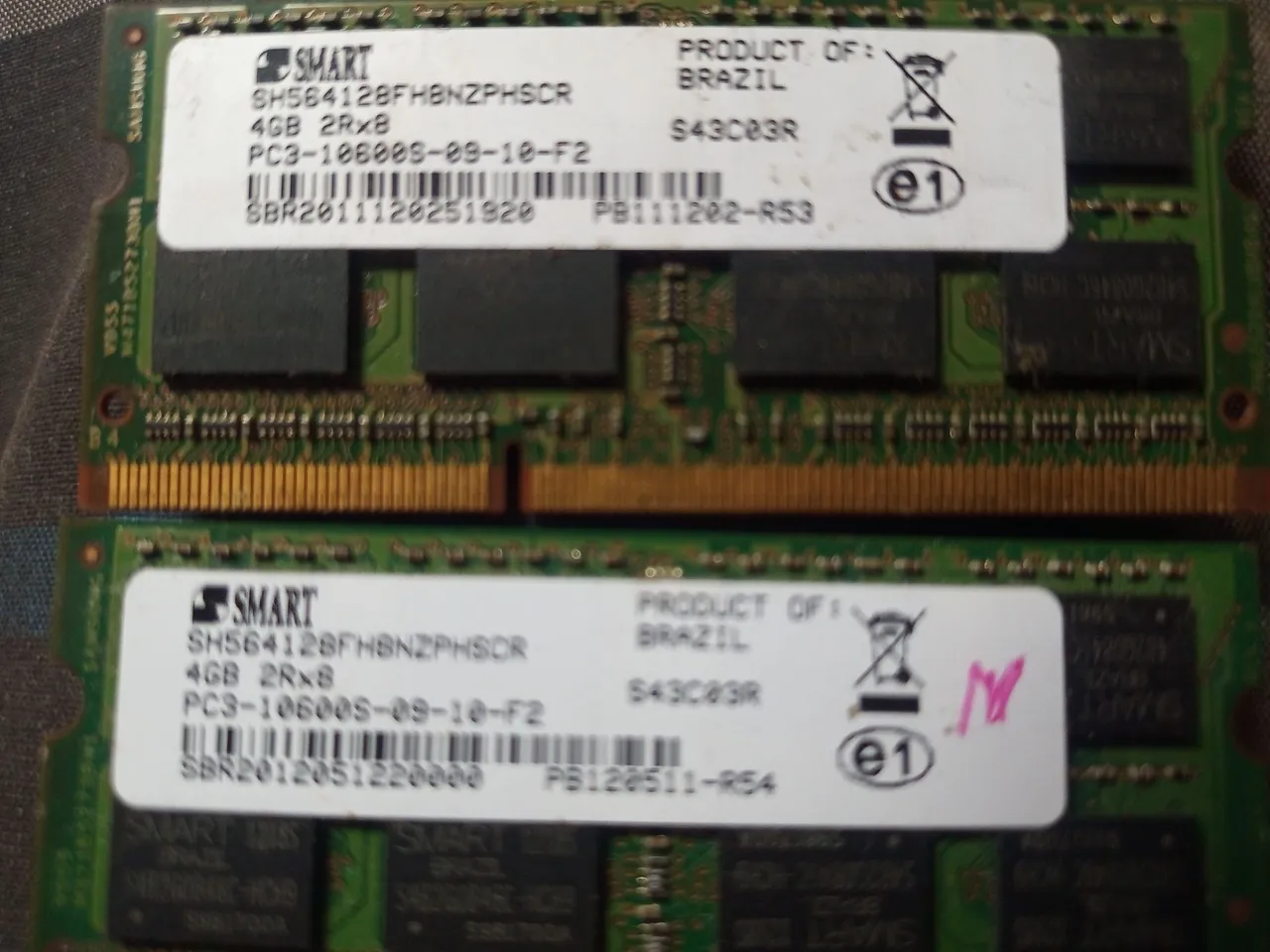 Memória RAM 4GB DDR3 SMART PC3-10600S
