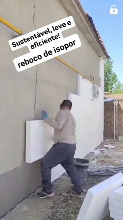 Reboco com E.P.S.  #isopor