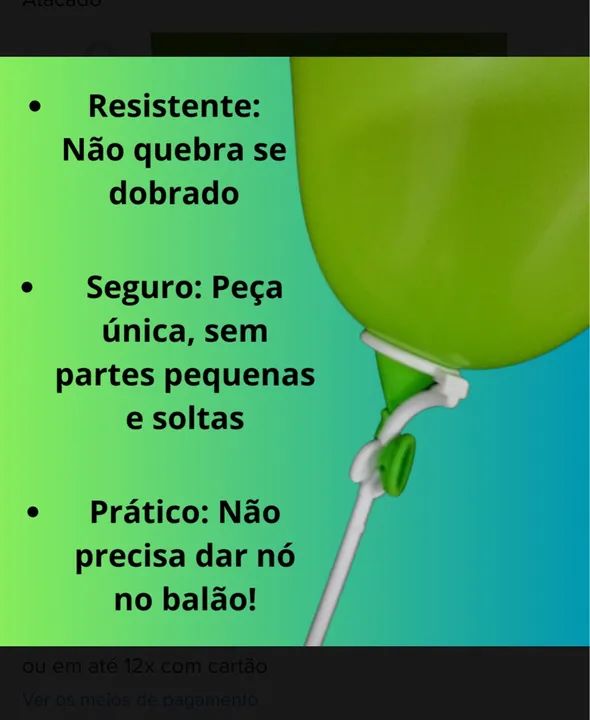 Segura balão pega balão suporte vareta - Foto 3